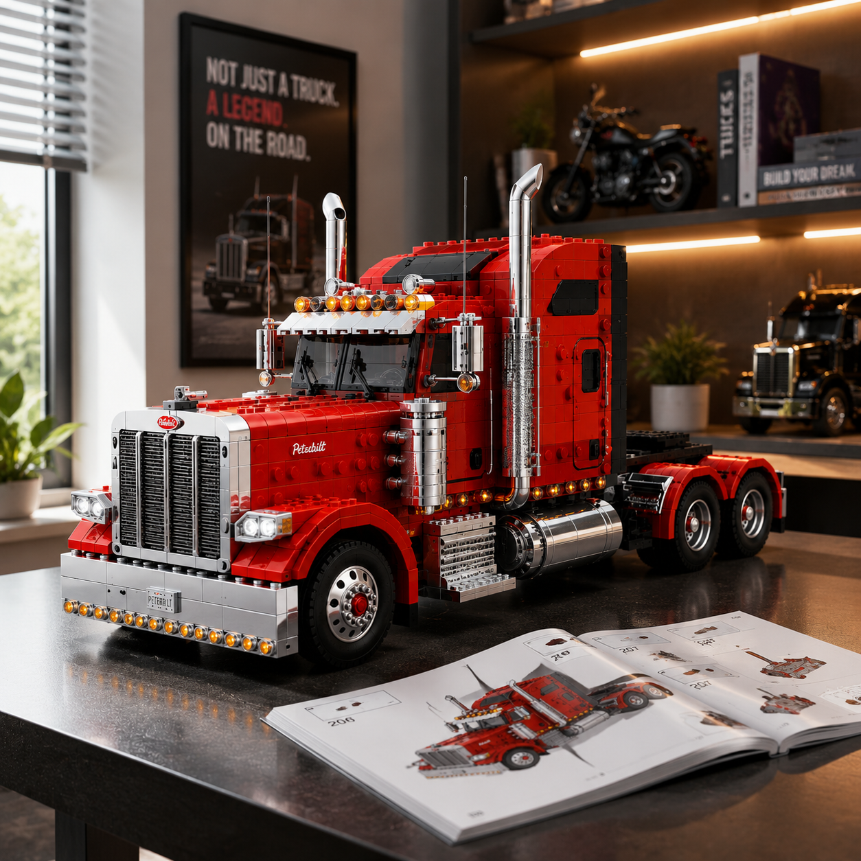 Ultimate American Big Rig Brick Model – Classic Semi Truck Building Kit