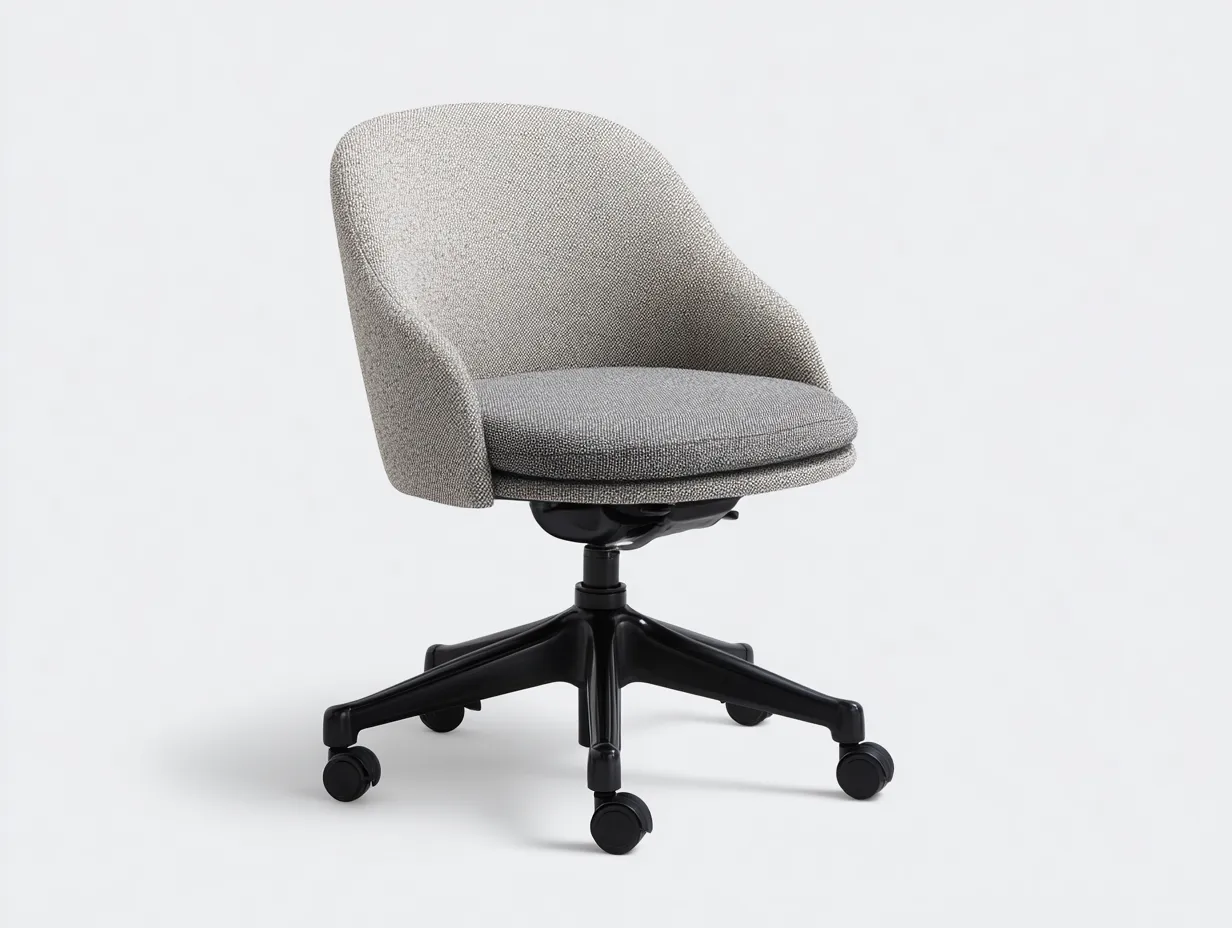 Silla de Oficina ergonómica 68×70×111 cm - blanco/gris - respaldo de malla y brazos ajustables-Rotiihaven