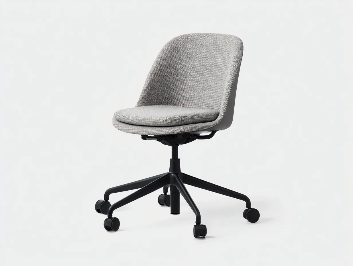 Silla de Oficina tapizada 69×72×120 cm - blanco/plata - respaldo alto para oficina moderna-Rotiihaven