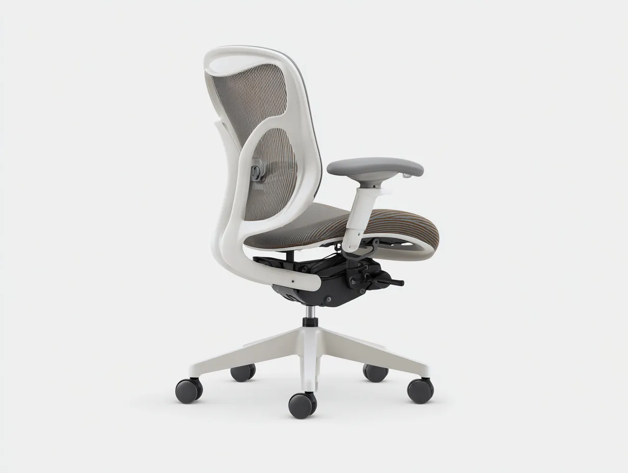 Silla de Oficina tapizada 65×66×91 cm - gris claro/negro - respaldo curvado sin brazos-Rotiihaven