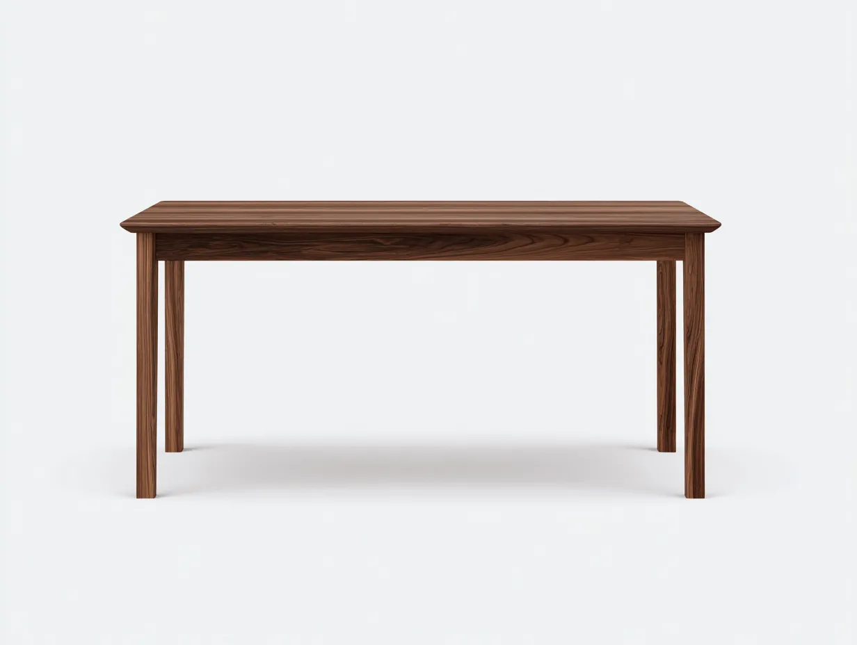 Mesa de Comedor rectangular 175×84×75 cm - nogal - patas finas para comedor de líneas ligeras-Rotiihaven