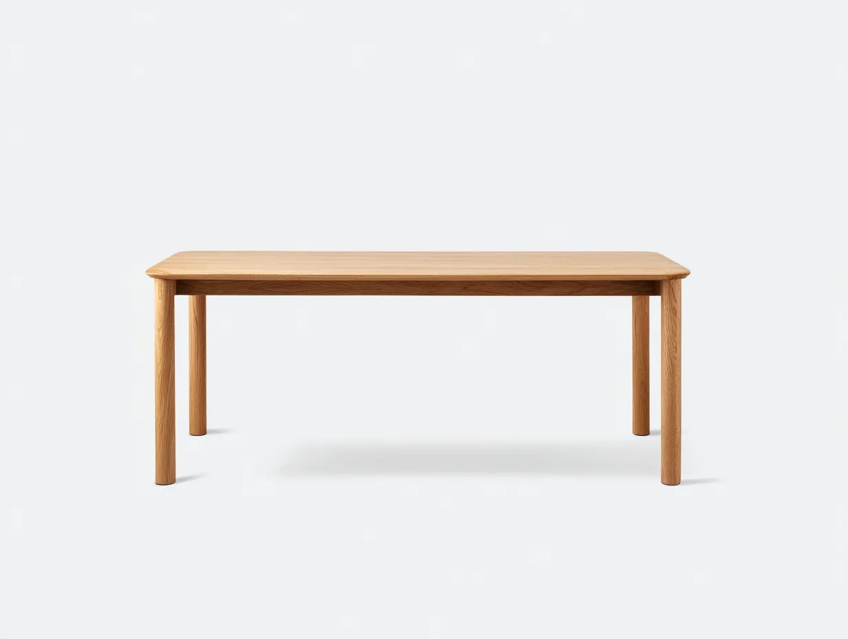 Mesa de Comedor rectangular 175×88×76 cm - roble natural - cuatro patas para comedor clásico-Rotiihaven
