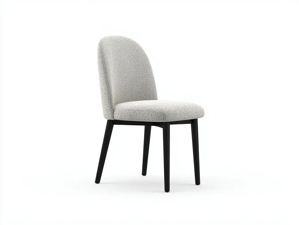 Silla de Comedor madera natural 50x47x80 cm - gris claro y negro - exterior terraza diseño ligero-Lorironest