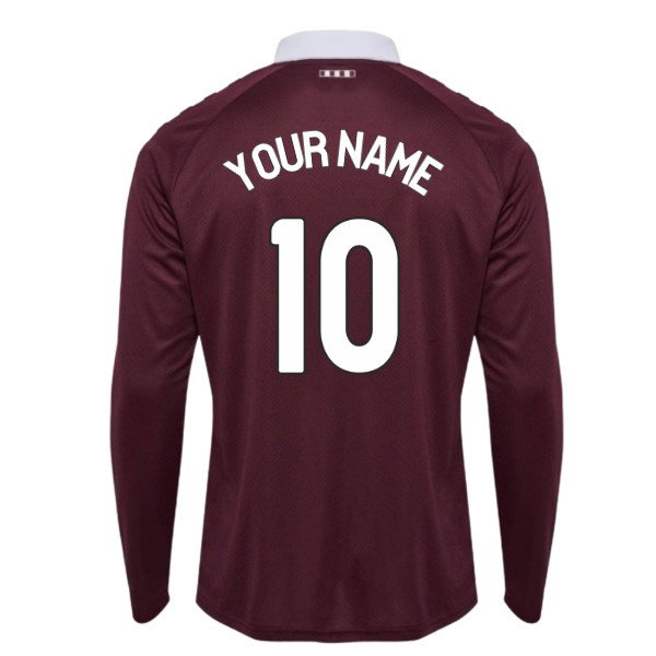 2026-2027 Hearts Long Sleeve Home Shirt (Your Name)-League Threads