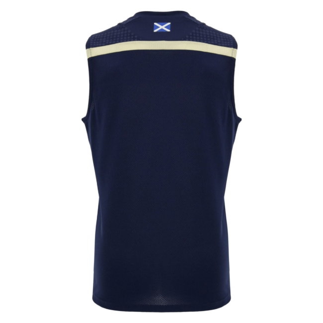 2026-2027 Scotland Rugby Poly Sleeveless Shirt (Navy) - Kids-League Threads