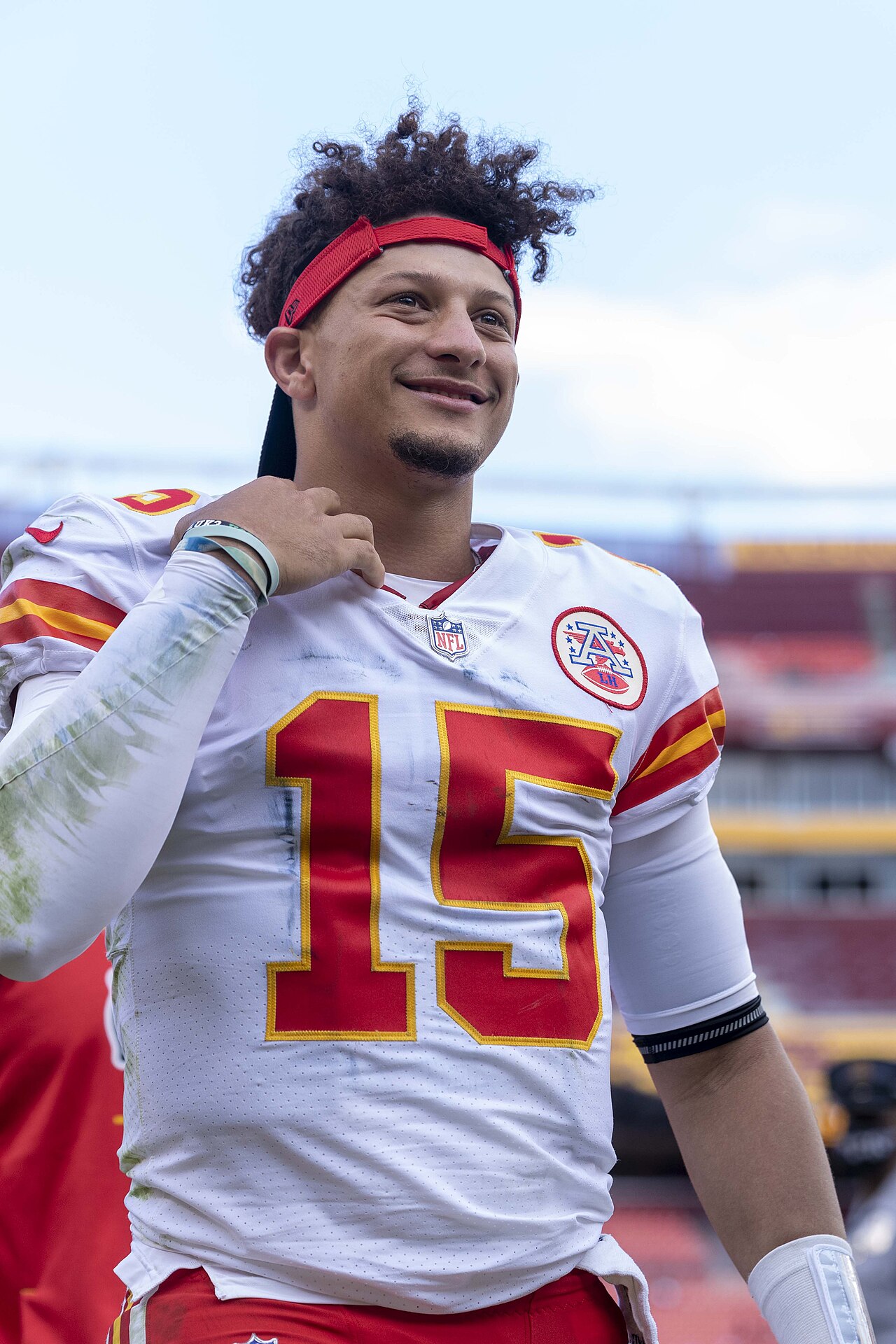 Patrick Mahomes in a Kansas City Chiefs jersey