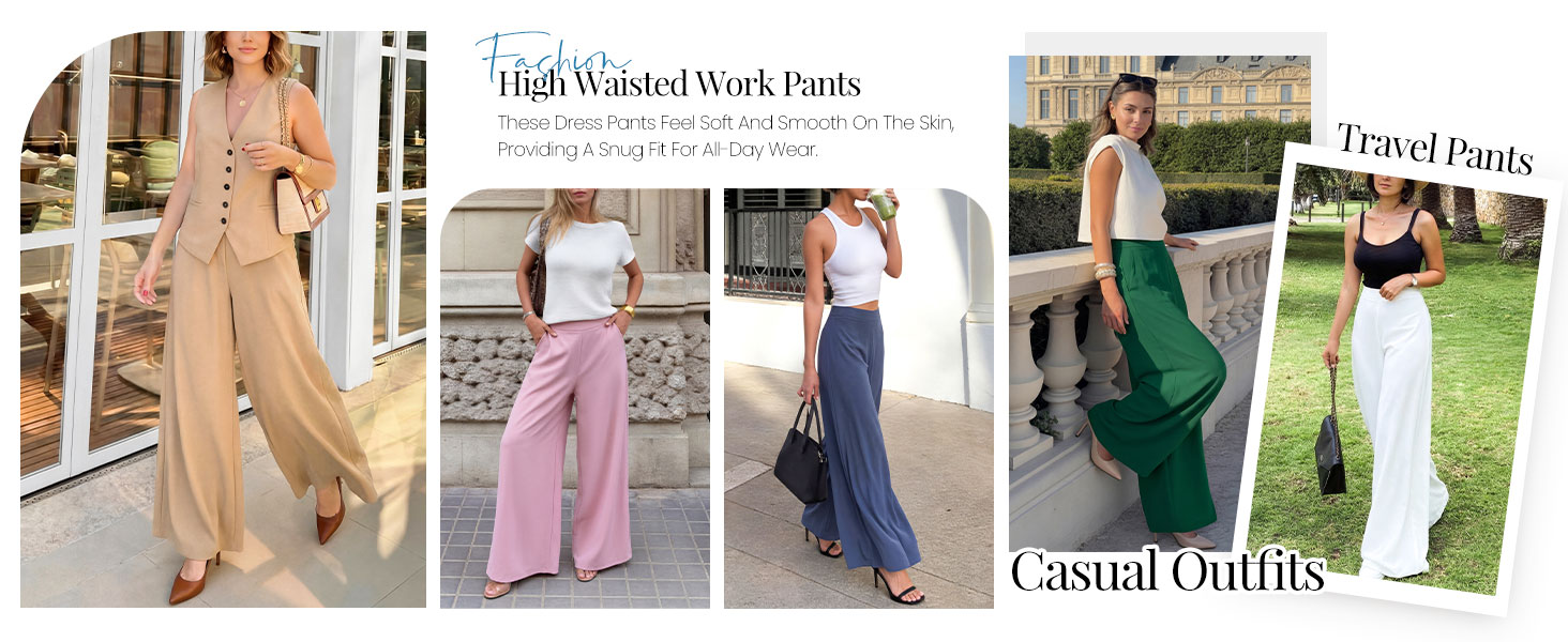 wide leg pants woman spring fall
