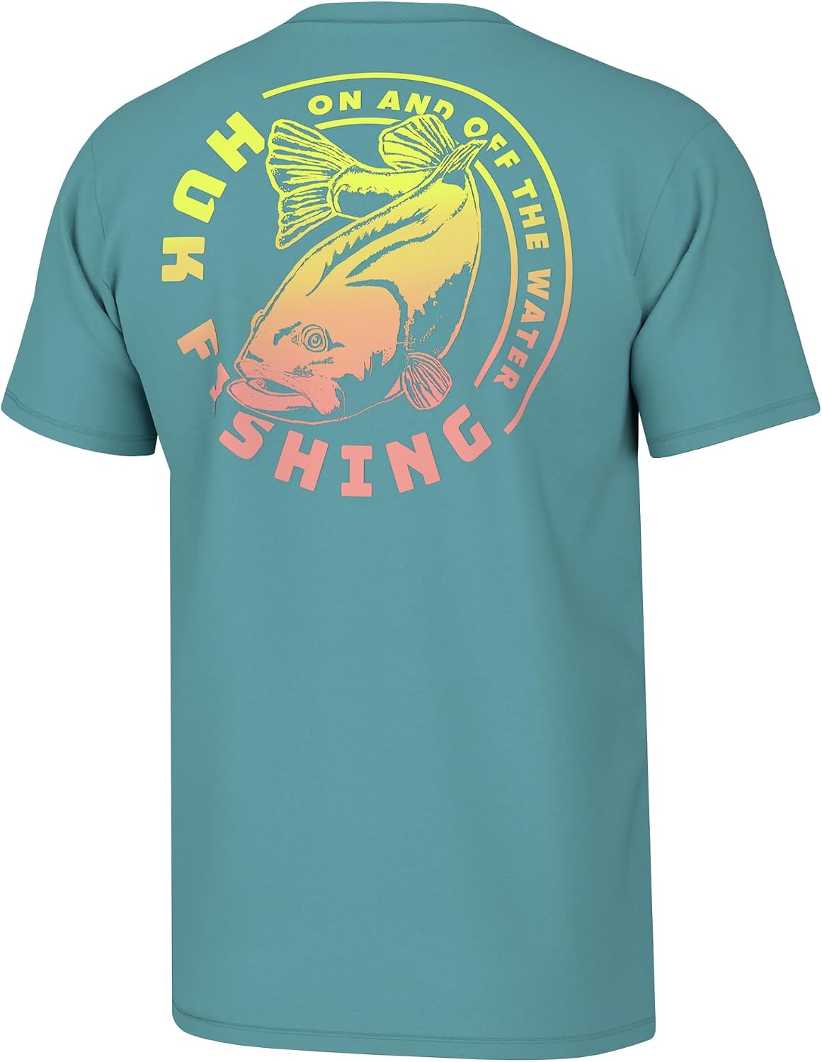 Mens Fishing Graphic Tee, Performance Short Sleeve, Quick-Dry