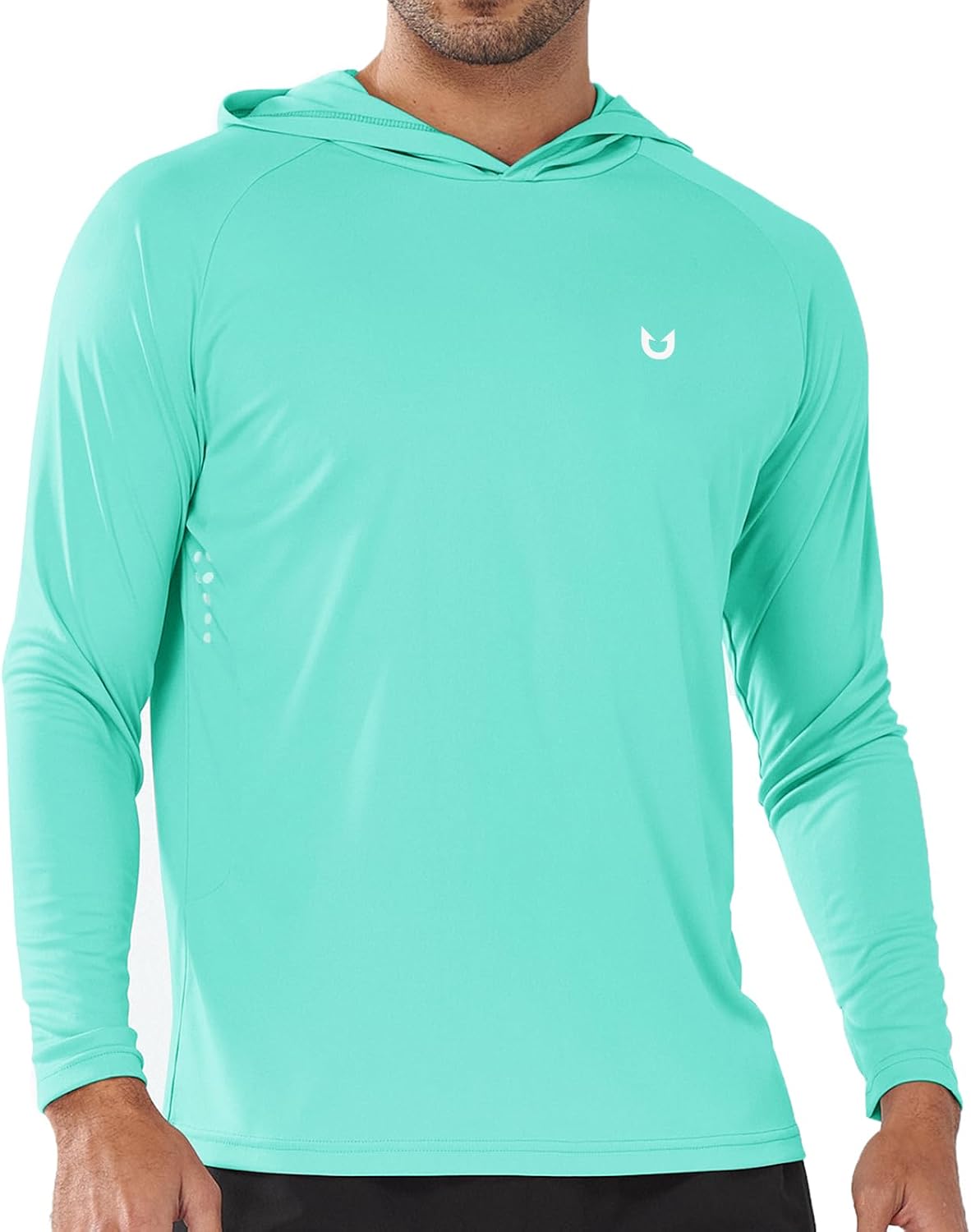 Men's UPF 50+ Sun Protection Hoodie Long Sleeve Rash Guard Shirts | Lightweight Quick Dry Fishing Swim Shirt, Breathable, Moisture Wicking, 4-Way Stretch, Swimming Hiking Beach Golf Water Sport