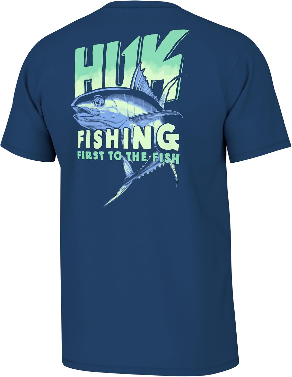 Mens Fishing Graphic Tee, Performance Short Sleeve, Quick-Dry