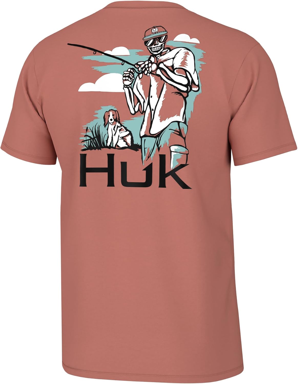 Mens Fishing Graphic Tee, Performance Short Sleeve, Quick-Dry