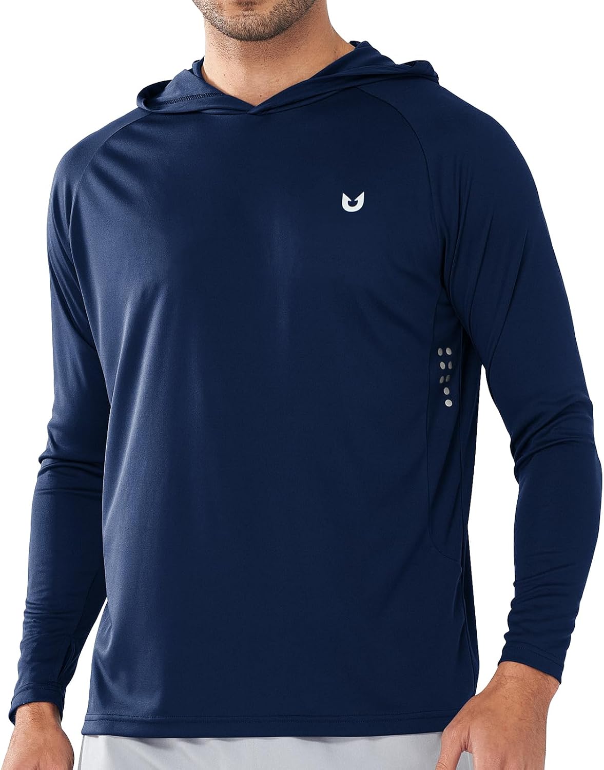 Men's UPF 50+ Sun Protection Hoodie Long Sleeve Rash Guard Shirts | Lightweight Quick Dry Fishing Swim Shirt, Breathable, Moisture Wicking, 4-Way Stretch, Swimming Hiking Beach Golf Water Sport