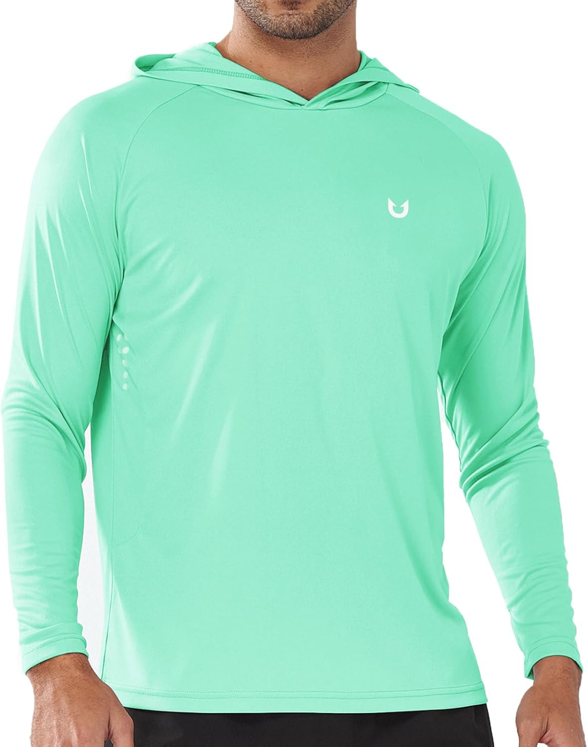 Men's UPF 50+ Sun Protection Hoodie Long Sleeve Rash Guard Shirts | Lightweight Quick Dry Fishing Swim Shirt, Breathable, Moisture Wicking, 4-Way Stretch, Swimming Hiking Beach Golf Water Sport