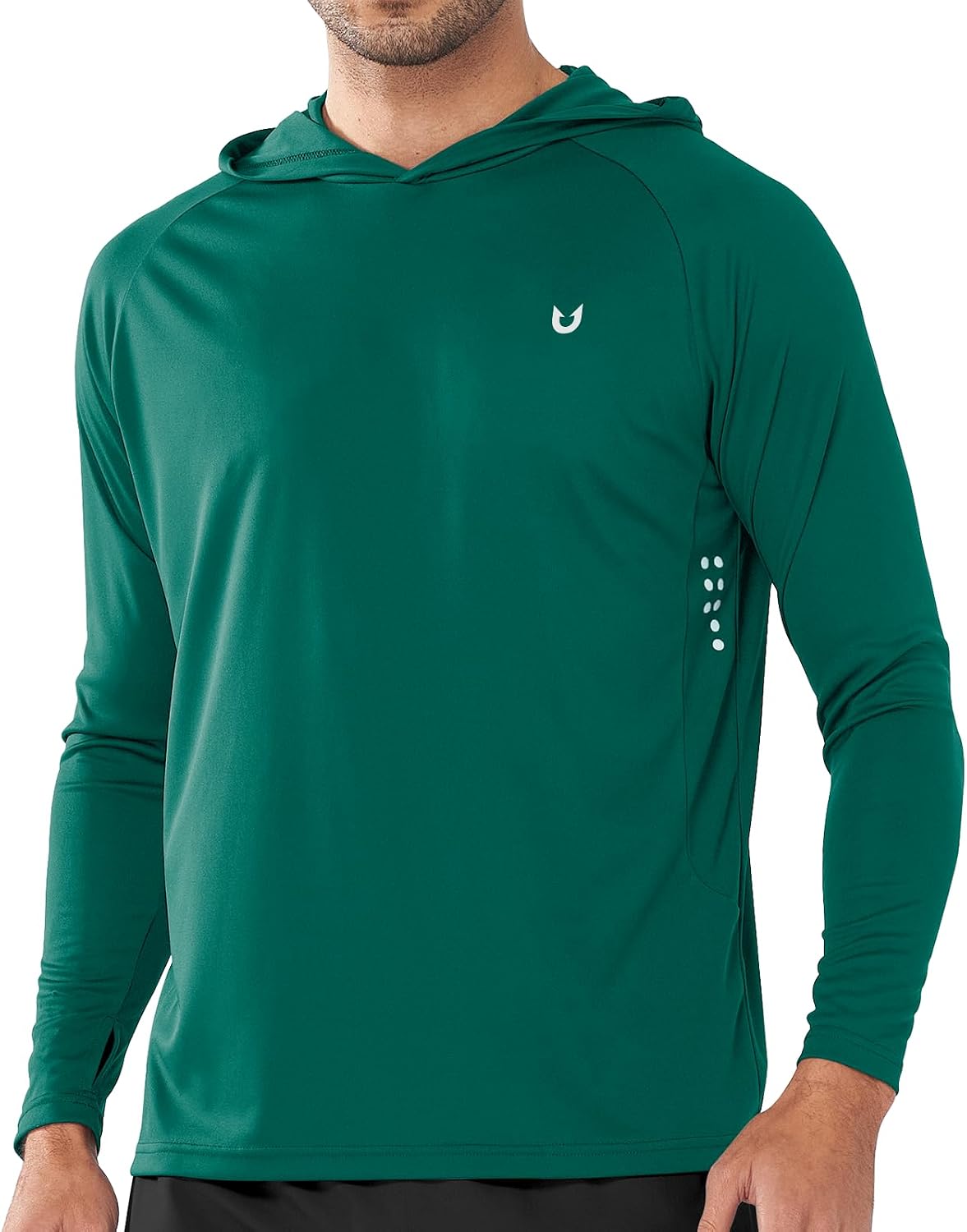 Men's UPF 50+ Sun Protection Hoodie Long Sleeve Rash Guard Shirts | Lightweight Quick Dry Fishing Swim Shirt, Breathable, Moisture Wicking, 4-Way Stretch, Swimming Hiking Beach Golf Water Sport
