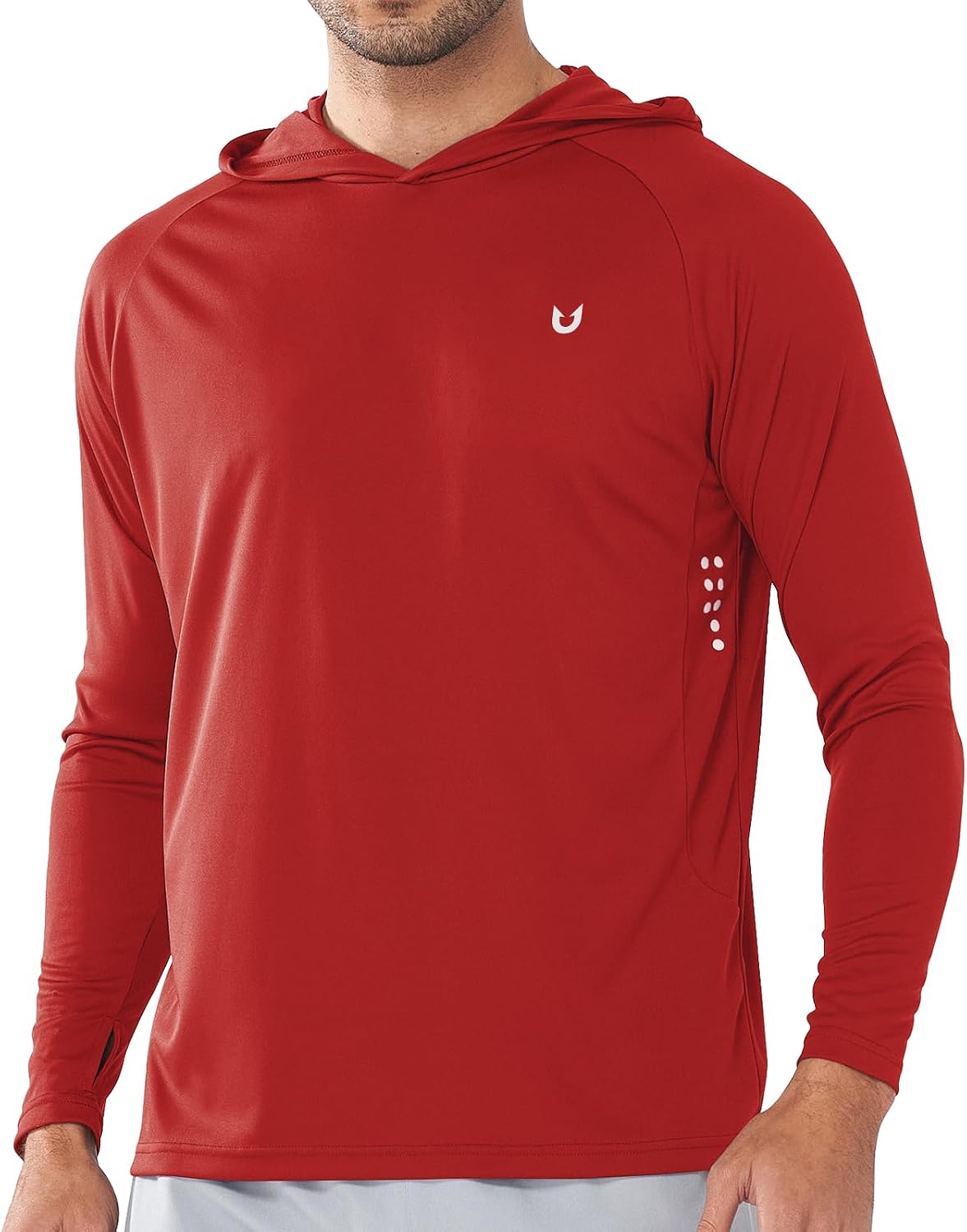 Men's UPF 50+ Sun Protection Hoodie Long Sleeve Rash Guard Shirts | Lightweight Quick Dry Fishing Swim Shirt, Breathable, Moisture Wicking, 4-Way Stretch, Swimming Hiking Beach Golf Water Sport