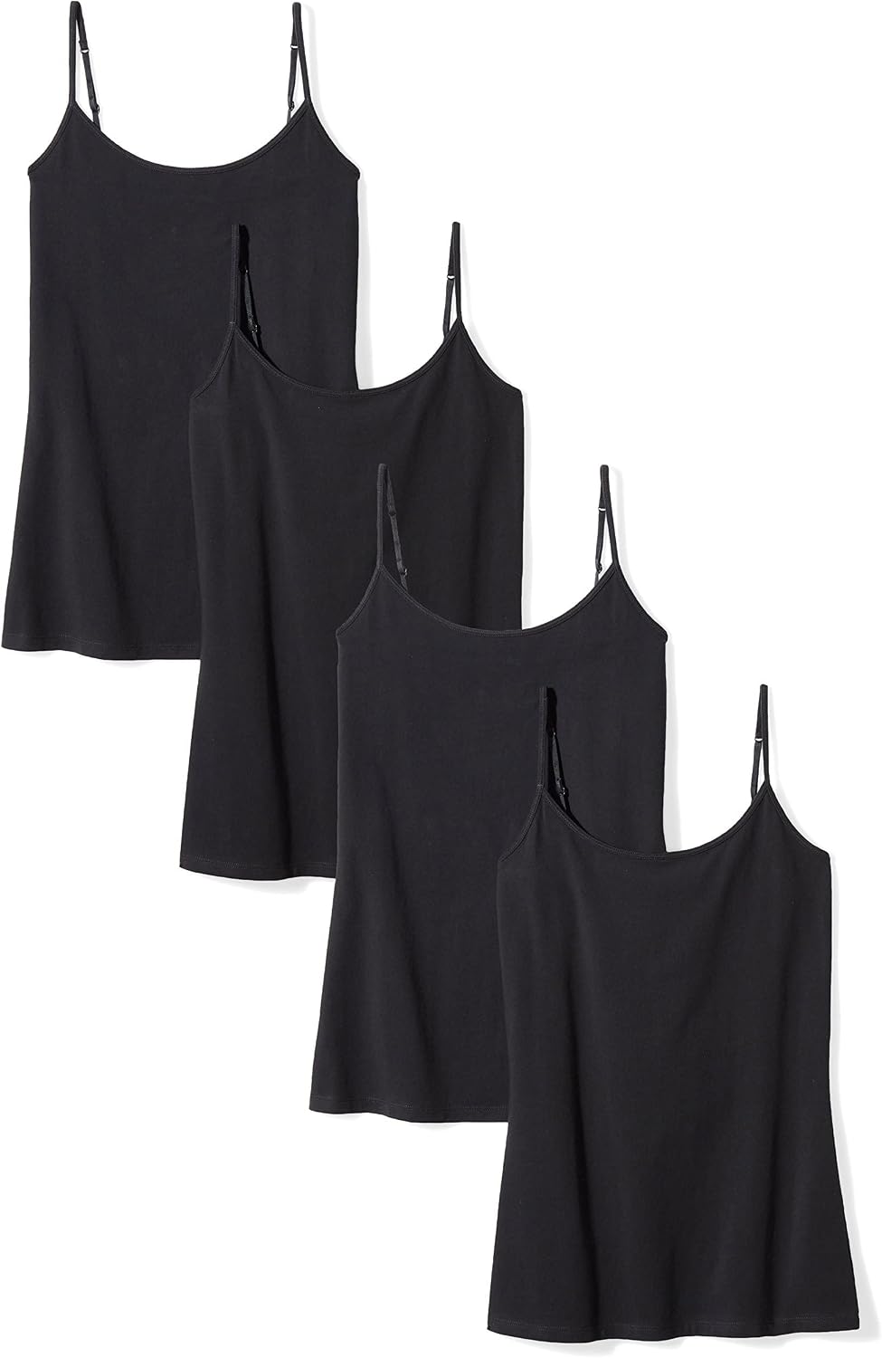 Women's Slim-Fit Camisole for Layering and Everyday Wear, Pack of 4