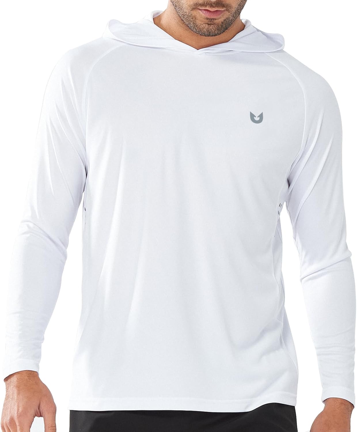 Men's UPF 50+ Sun Protection Hoodie Long Sleeve Rash Guard Shirts | Lightweight Quick Dry Fishing Swim Shirt, Breathable, Moisture Wicking, 4-Way Stretch, Swimming Hiking Beach Golf Water Sport