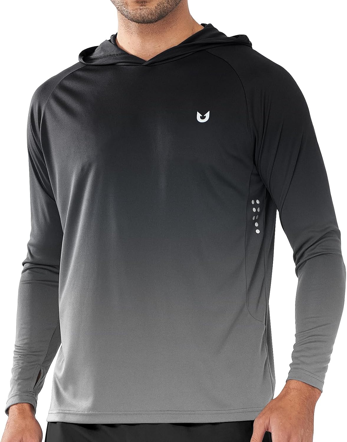 Men's UPF 50+ Sun Protection Hoodie Long Sleeve Rash Guard Shirts | Lightweight Quick Dry Fishing Swim Shirt, Breathable, Moisture Wicking, 4-Way Stretch, Swimming Hiking Beach Golf Water Sport