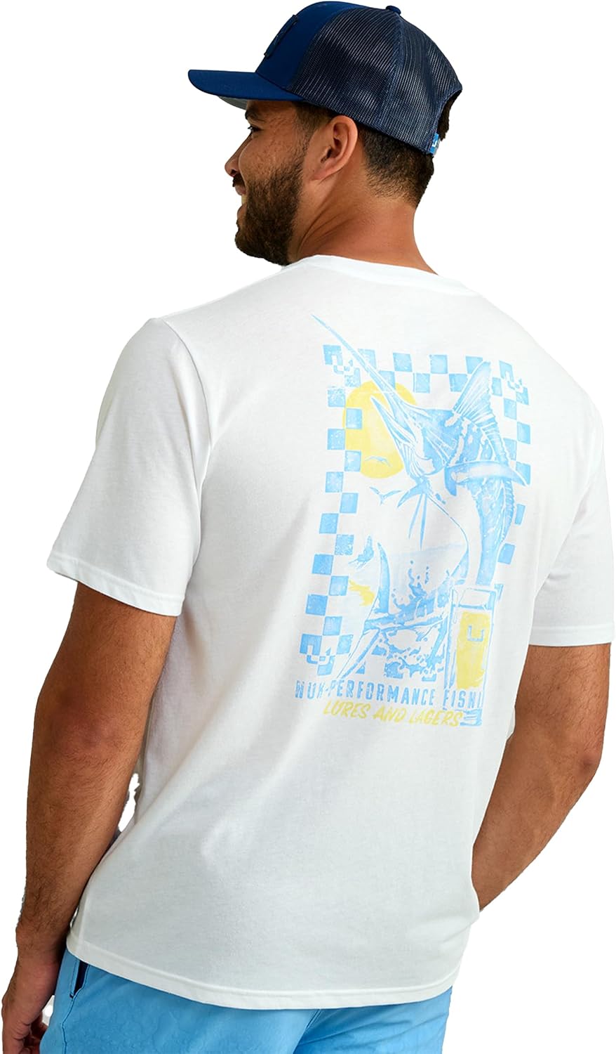Mens Fishing Graphic Tee, Performance Short Sleeve, Quick-Dry