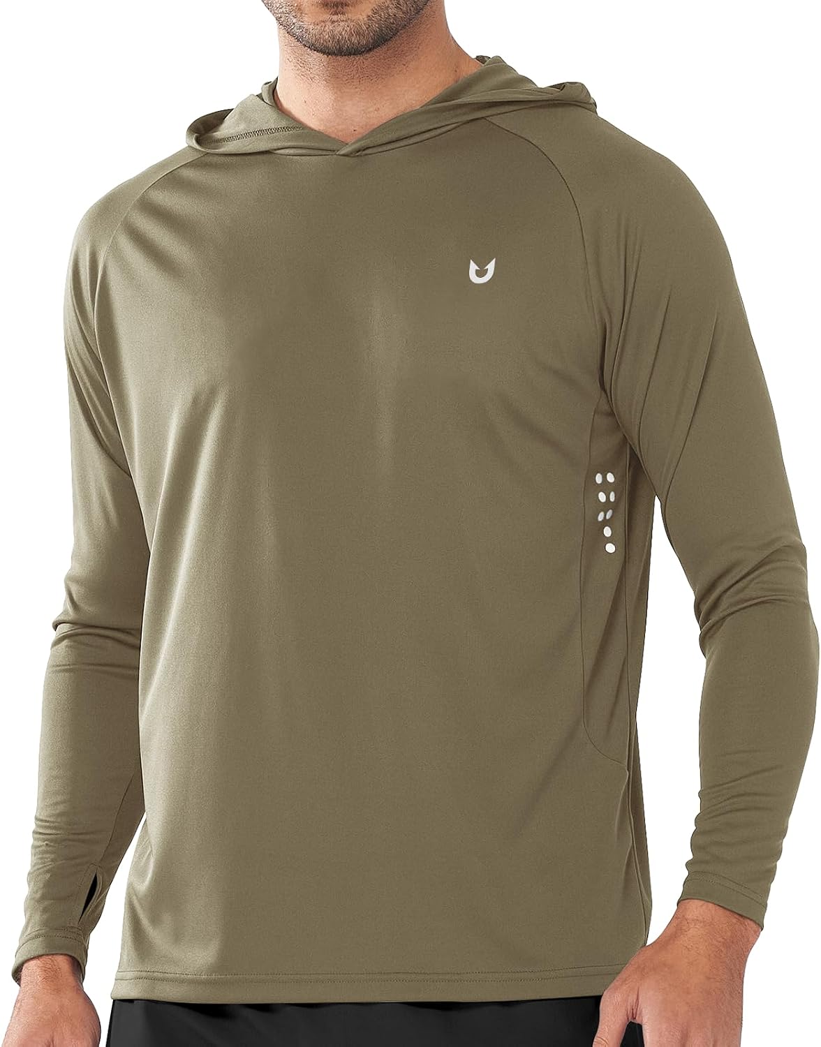 Men's UPF 50+ Sun Protection Hoodie Long Sleeve Rash Guard Shirts | Lightweight Quick Dry Fishing Swim Shirt, Breathable, Moisture Wicking, 4-Way Stretch, Swimming Hiking Beach Golf Water Sport