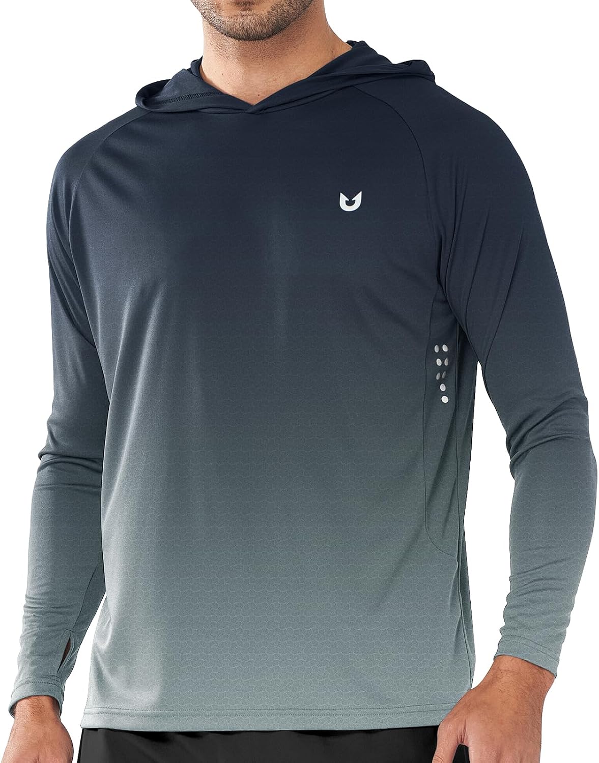 Men's UPF 50+ Sun Protection Hoodie Long Sleeve Rash Guard Shirts | Lightweight Quick Dry Fishing Swim Shirt, Breathable, Moisture Wicking, 4-Way Stretch, Swimming Hiking Beach Golf Water Sport