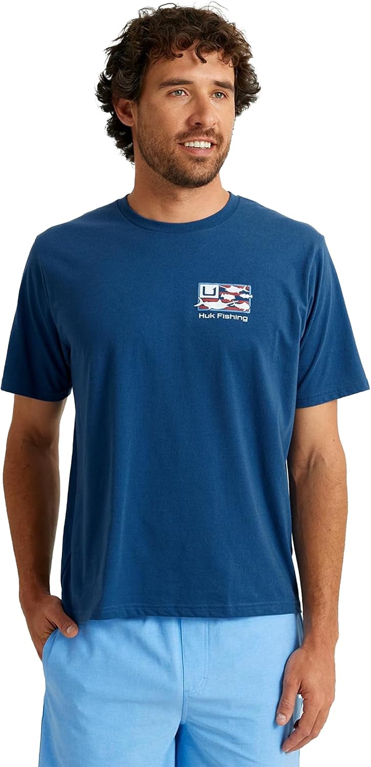 Mens Fishing Graphic Tee, Performance Short Sleeve, Quick-Dry