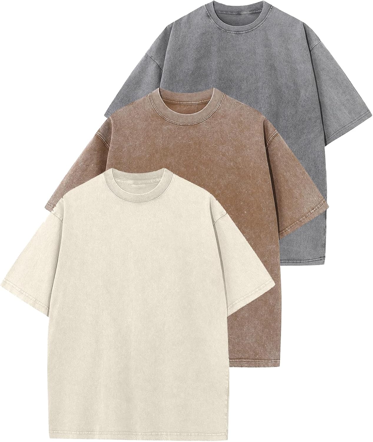 Men Oversized T Shirts Vintage Tee Loose Fit Short Sleeve Casual Streetwear Baggy Washed Unisex Tops