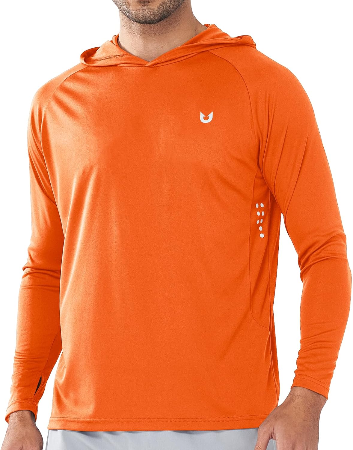 Men's UPF 50+ Sun Protection Hoodie Long Sleeve Rash Guard Shirts | Lightweight Quick Dry Fishing Swim Shirt, Breathable, Moisture Wicking, 4-Way Stretch, Swimming Hiking Beach Golf Water Sport