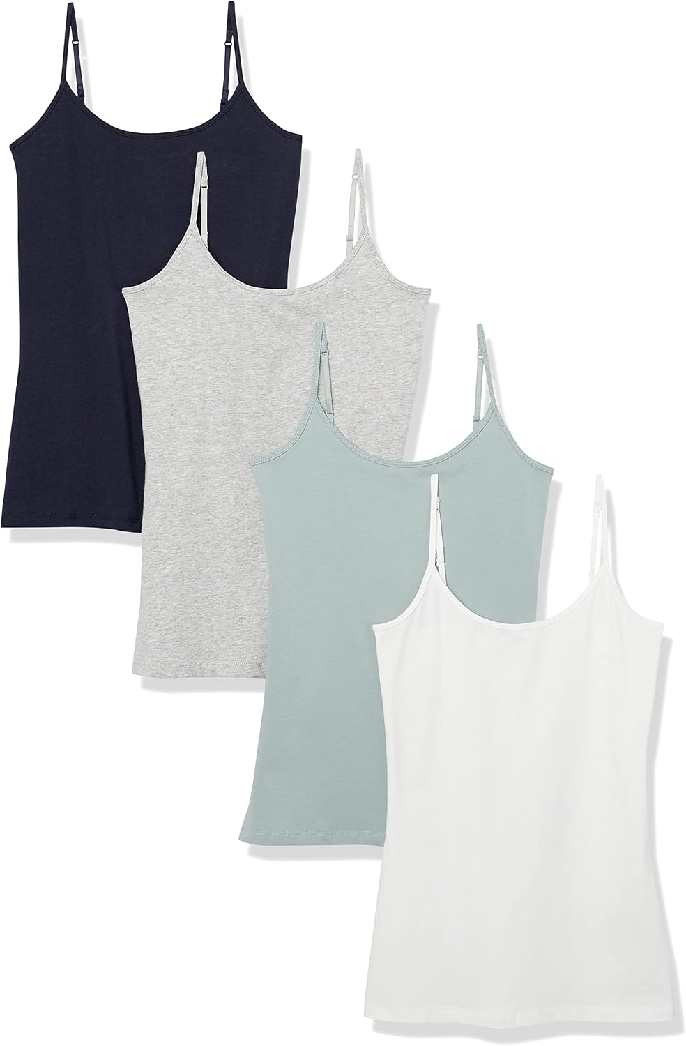 Women's Slim-Fit Camisole for Layering and Everyday Wear, Pack of 4
