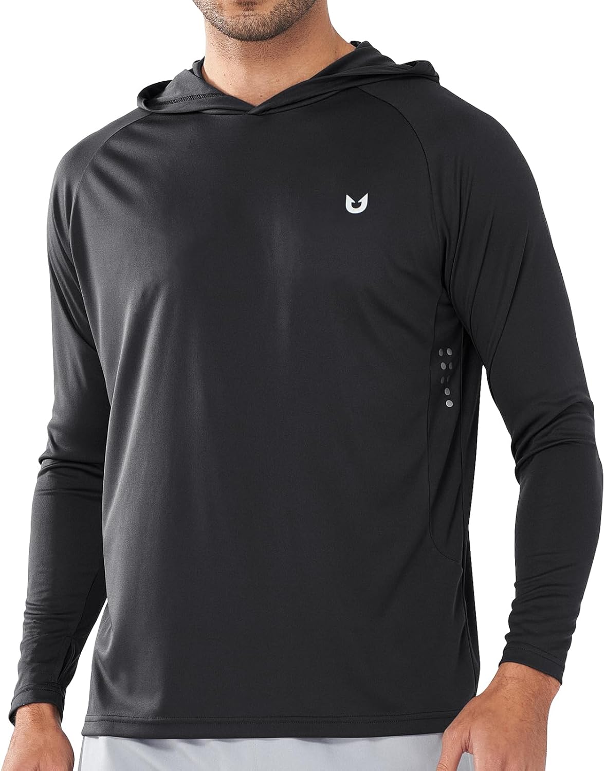 Men's UPF 50+ Sun Protection Hoodie Long Sleeve Rash Guard Shirts | Lightweight Quick Dry Fishing Swim Shirt, Breathable, Moisture Wicking, 4-Way Stretch, Swimming Hiking Beach Golf Water Sport