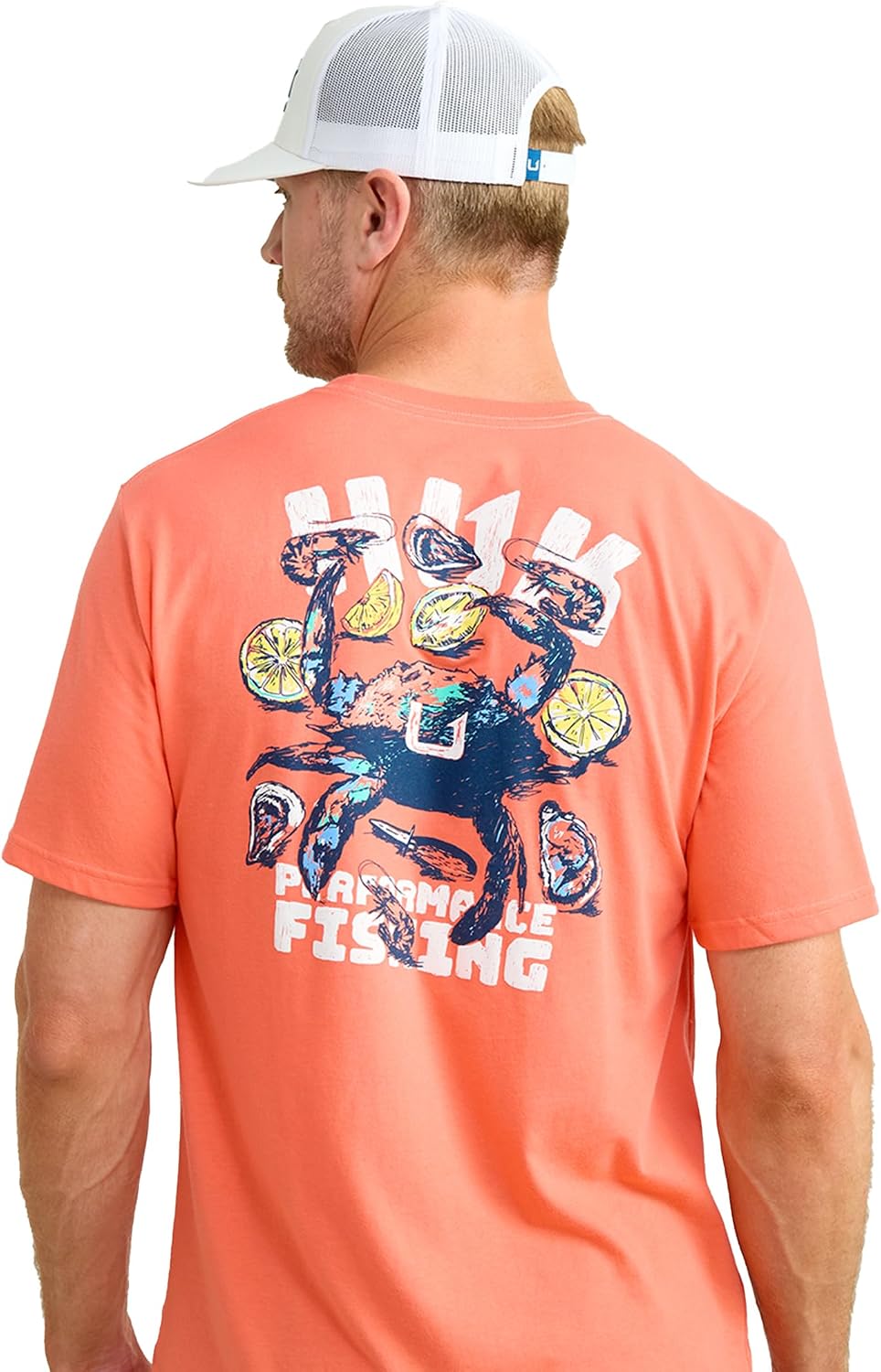 Mens Fishing Graphic Tee, Performance Short Sleeve, Quick-Dry