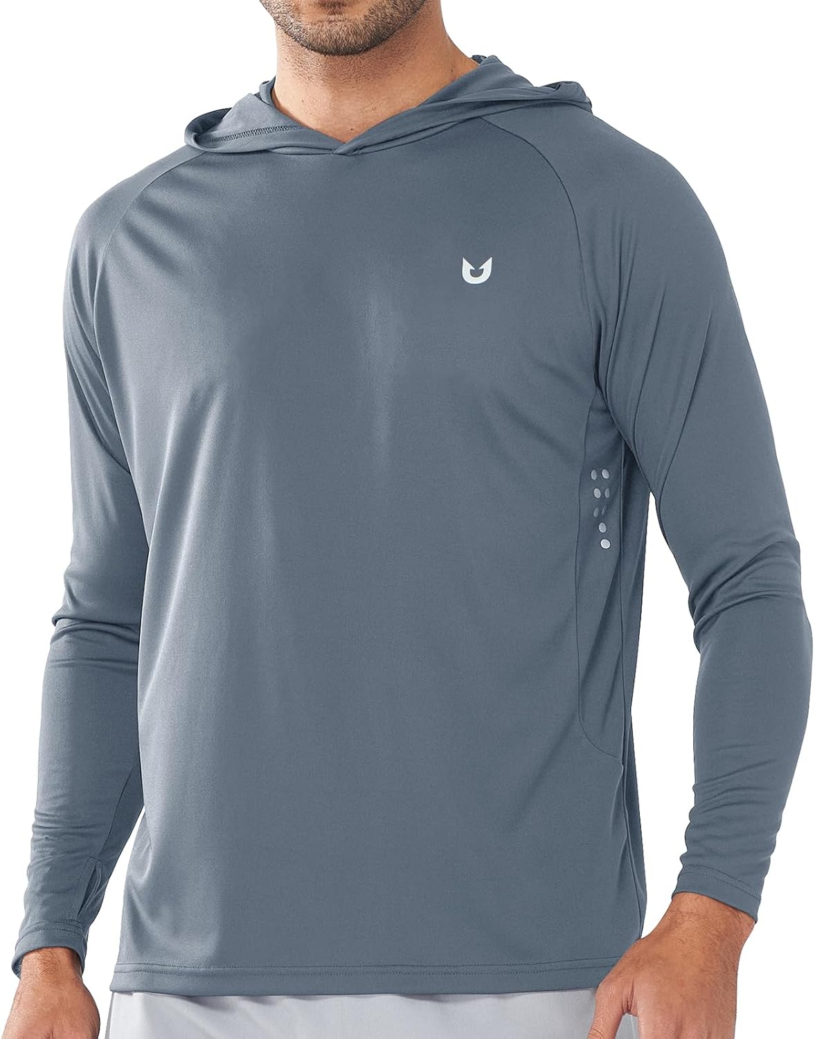 Men's UPF 50+ Sun Protection Hoodie Long Sleeve Rash Guard Shirts | Lightweight Quick Dry Fishing Swim Shirt, Breathable, Moisture Wicking, 4-Way Stretch, Swimming Hiking Beach Golf Water Sport