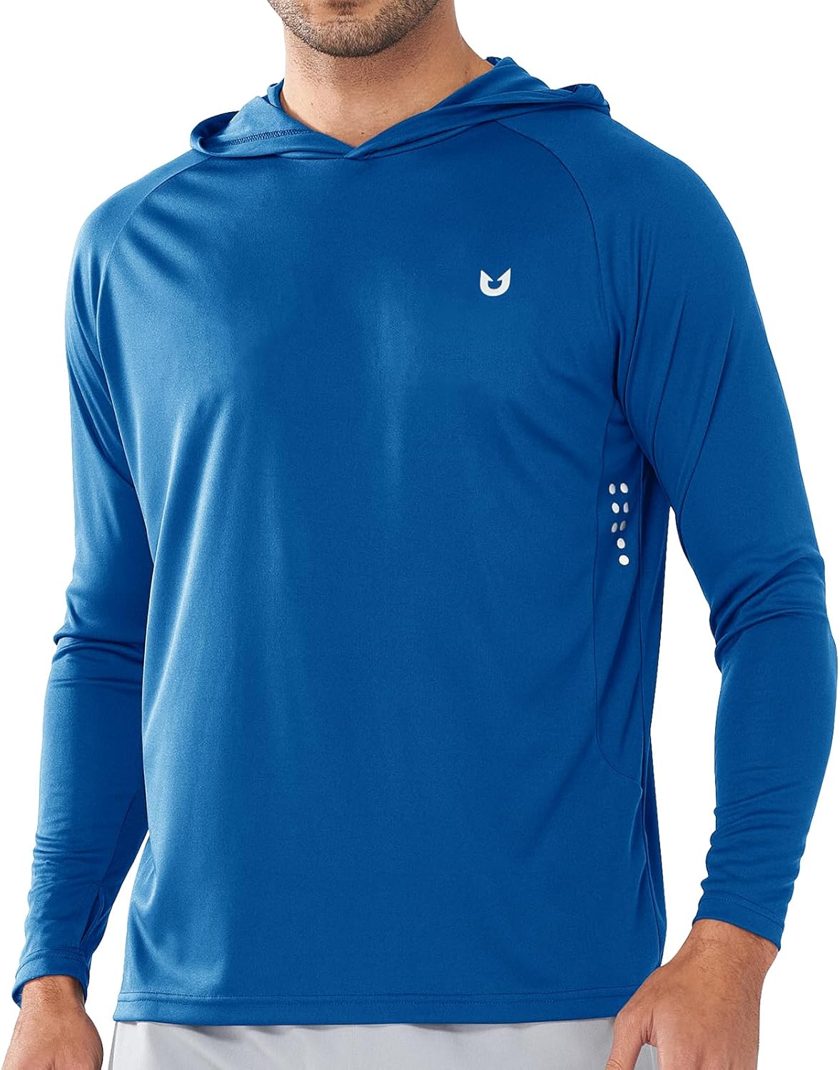 Men's UPF 50+ Sun Protection Hoodie Long Sleeve Rash Guard Shirts | Lightweight Quick Dry Fishing Swim Shirt, Breathable, Moisture Wicking, 4-Way Stretch, Swimming Hiking Beach Golf Water Sport