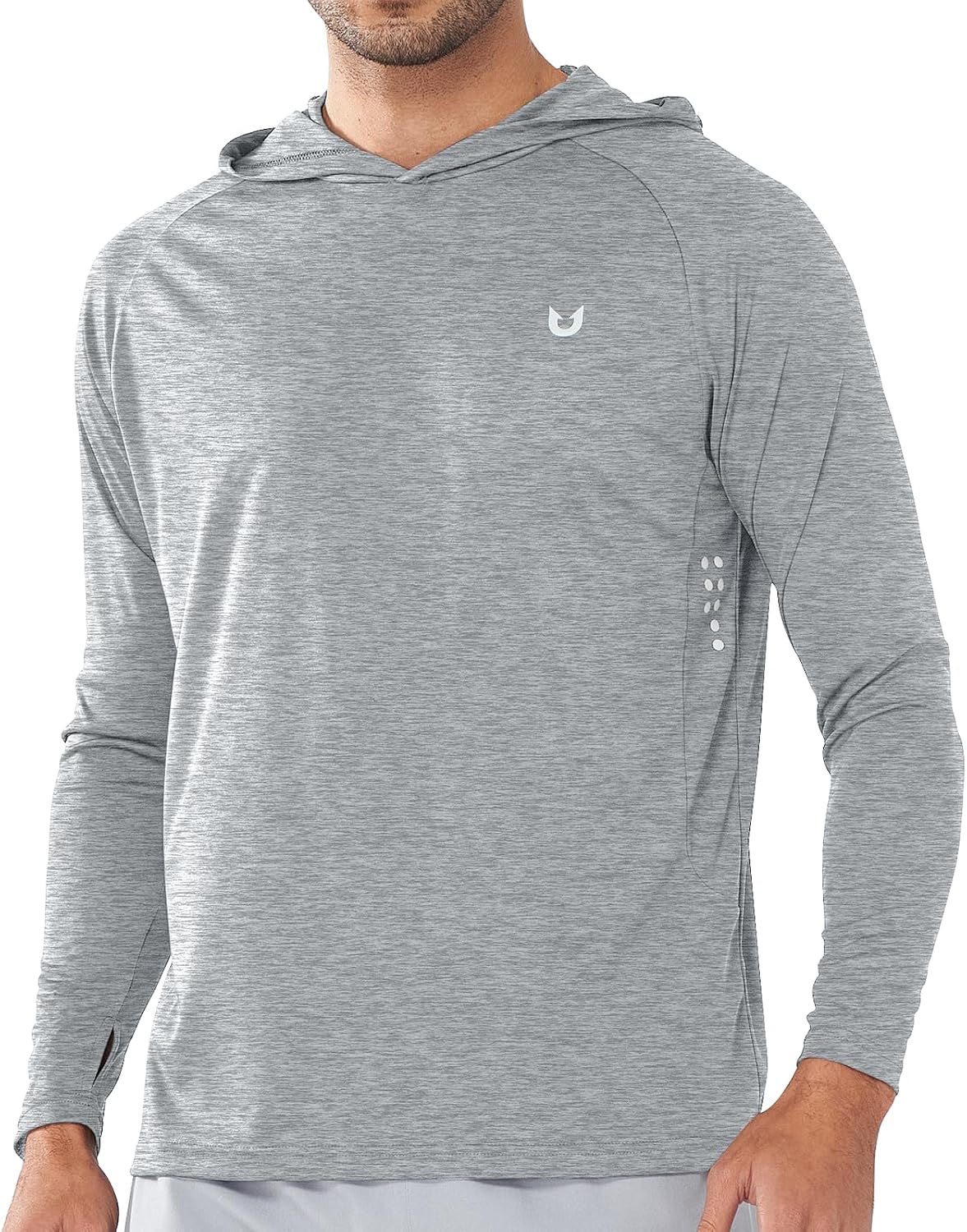Men's UPF 50+ Sun Protection Hoodie Long Sleeve Rash Guard Shirts | Lightweight Quick Dry Fishing Swim Shirt, Breathable, Moisture Wicking, 4-Way Stretch, Swimming Hiking Beach Golf Water Sport