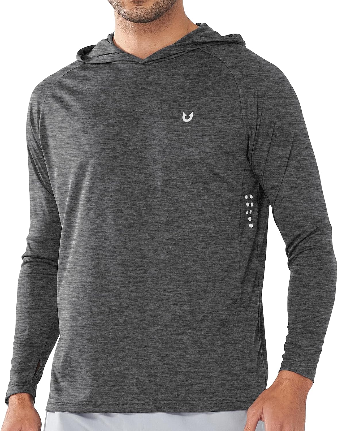 Men's UPF 50+ Sun Protection Hoodie Long Sleeve Rash Guard Shirts | Lightweight Quick Dry Fishing Swim Shirt, Breathable, Moisture Wicking, 4-Way Stretch, Swimming Hiking Beach Golf Water Sport