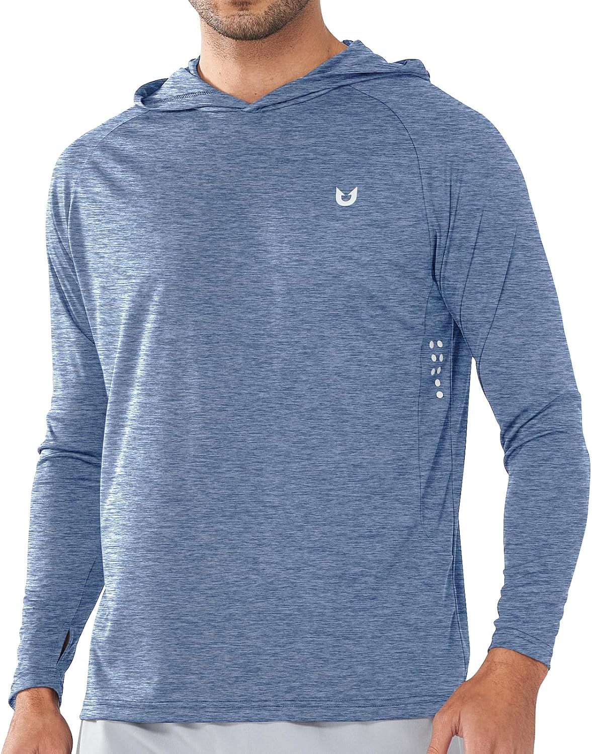 Men's UPF 50+ Sun Protection Hoodie Long Sleeve Rash Guard Shirts | Lightweight Quick Dry Fishing Swim Shirt, Breathable, Moisture Wicking, 4-Way Stretch, Swimming Hiking Beach Golf Water Sport