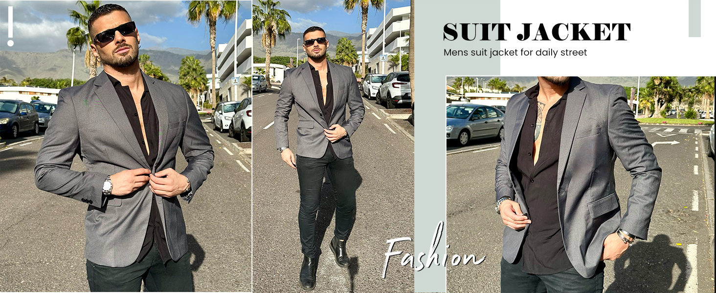 Men Suit Sport Coat One Button
