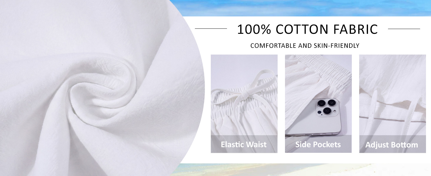 mens casual linen harem pants elastic pants