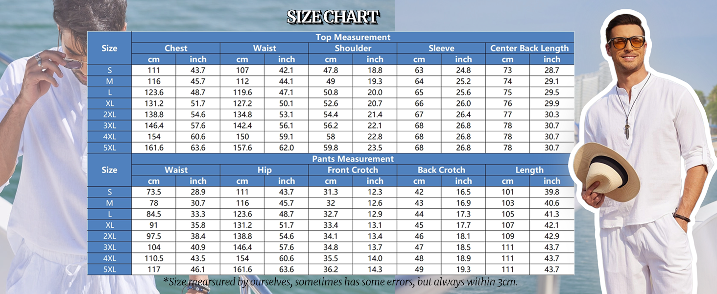 mens linen sets