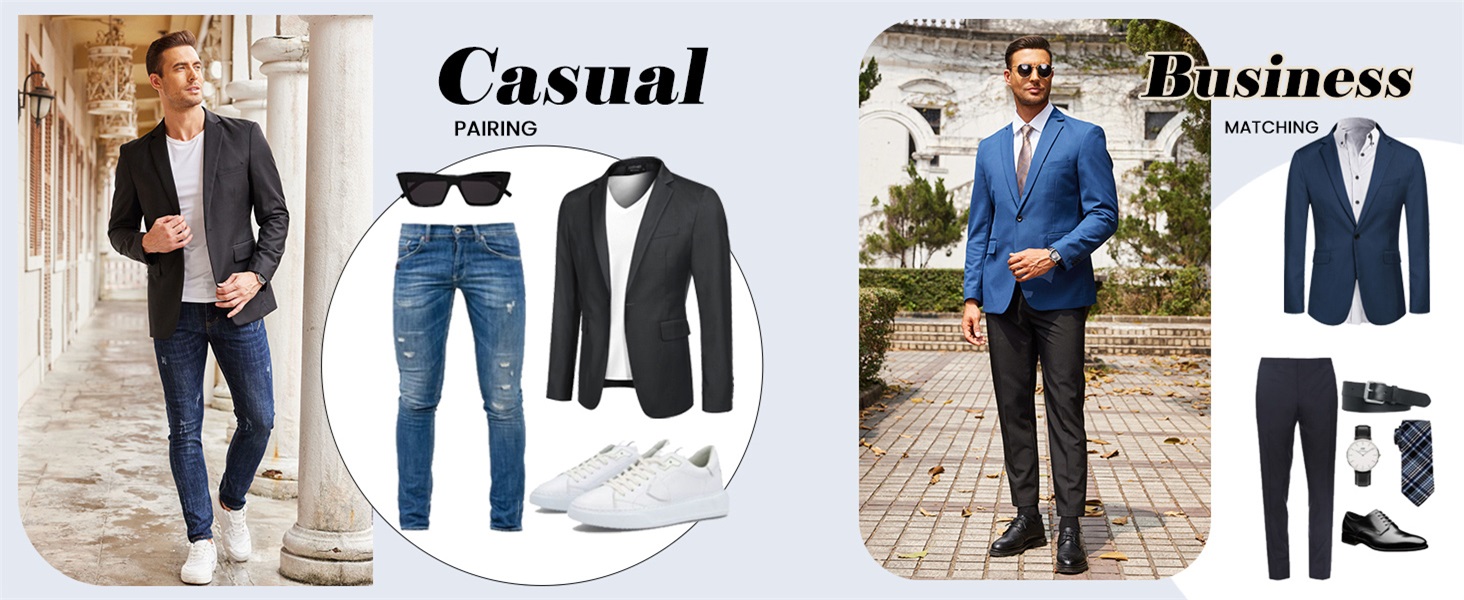 Men&amp;amp;amp;#39;s Casual Blazer Suit Jackets Lightweight Sport Coats
