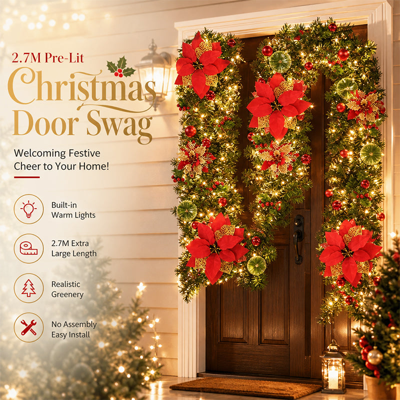 🎄 A Christmas wreath made of pine needles for the door, the mantelpiece and as a Christmas decoration for the home
