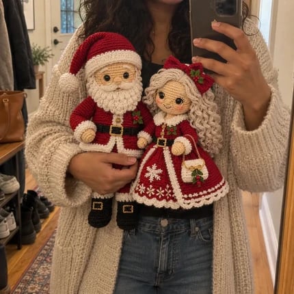 Santa and Mrs Claus dolls by Idaberga
