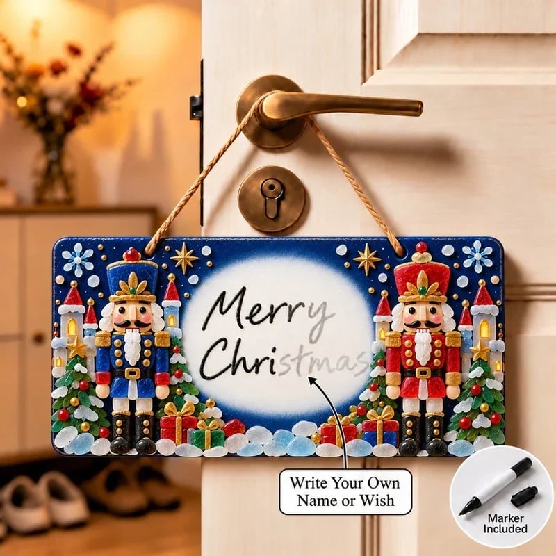Nutcracker Christmas Kingdom sea glass Christmas sign style