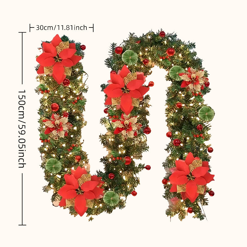 🎄 A Christmas wreath made of pine needles for the door, the mantelpiece and as a Christmas decoration for the home