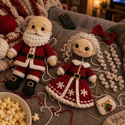 Santa and Mrs Claus dolls by Kettilberga