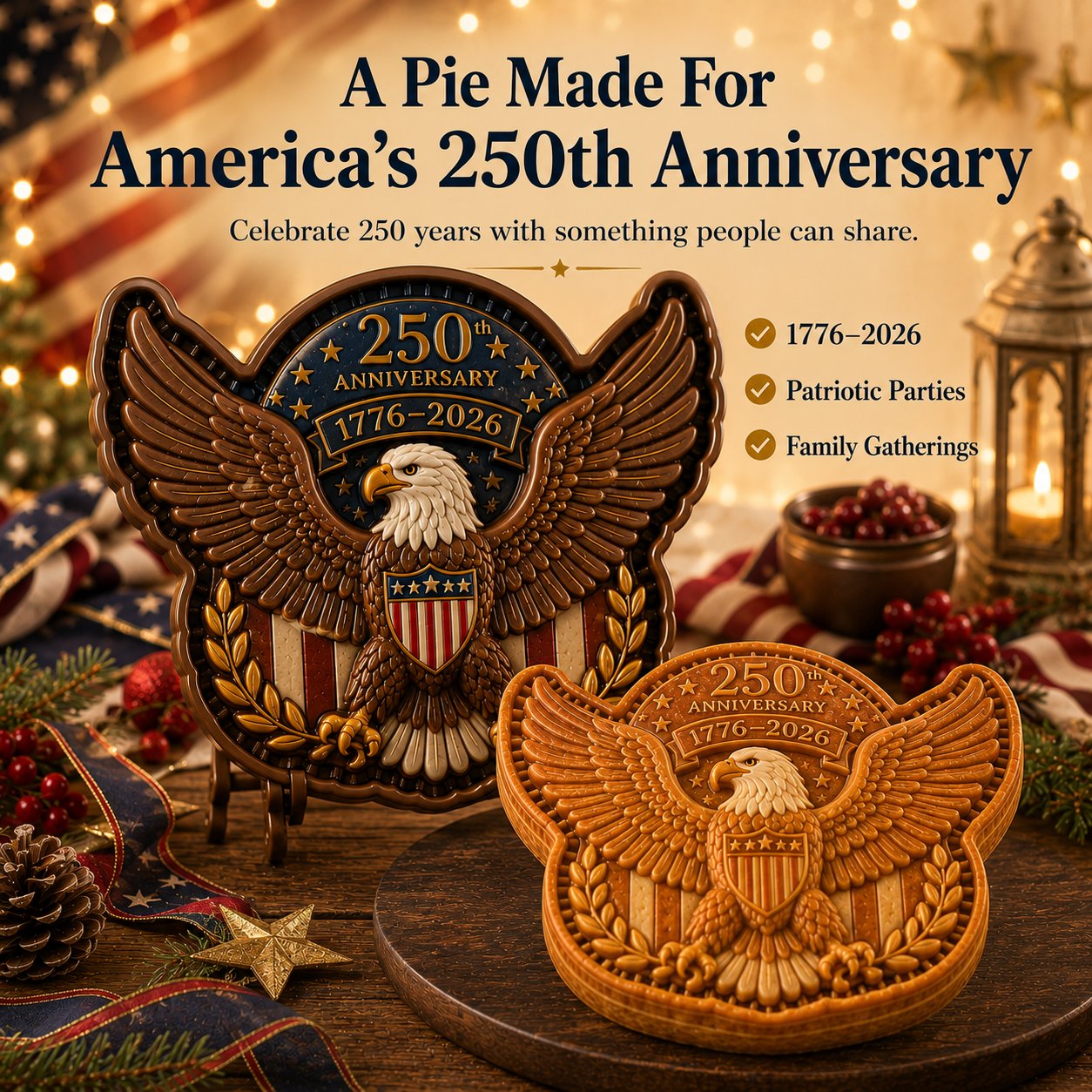 250th Anniversary Bald Eagle Pie Mold