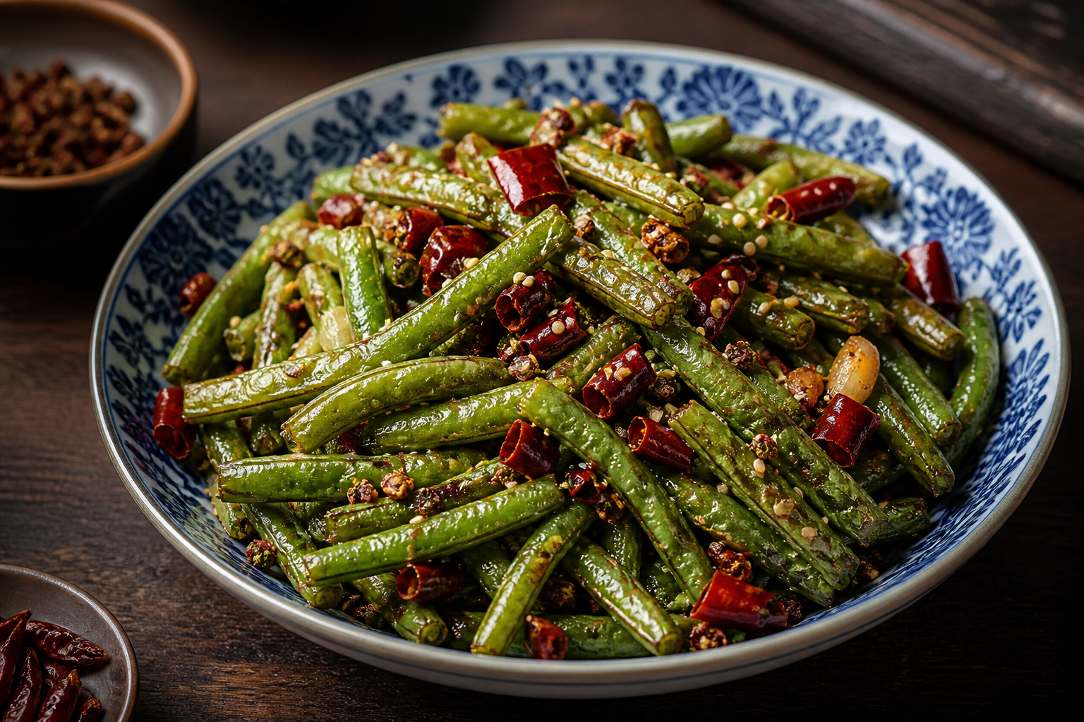 Sichuan Dry-Fried Green Beans Recipe (Gan Bian Si Ji Dou)-RuralMala