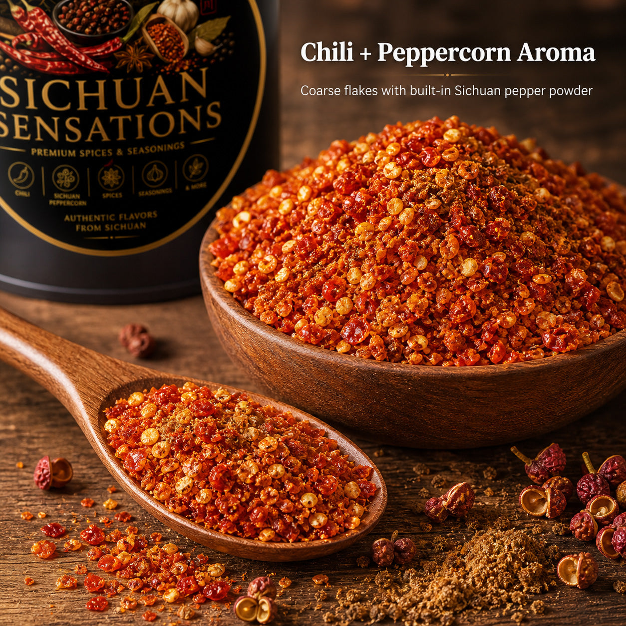 Sichuan Sensations Erjingtiao Chili Flakes with Sichuan Pepper Powder | Ready Blend for Chili Oil, Noodles & Hot Pot-RuralMala