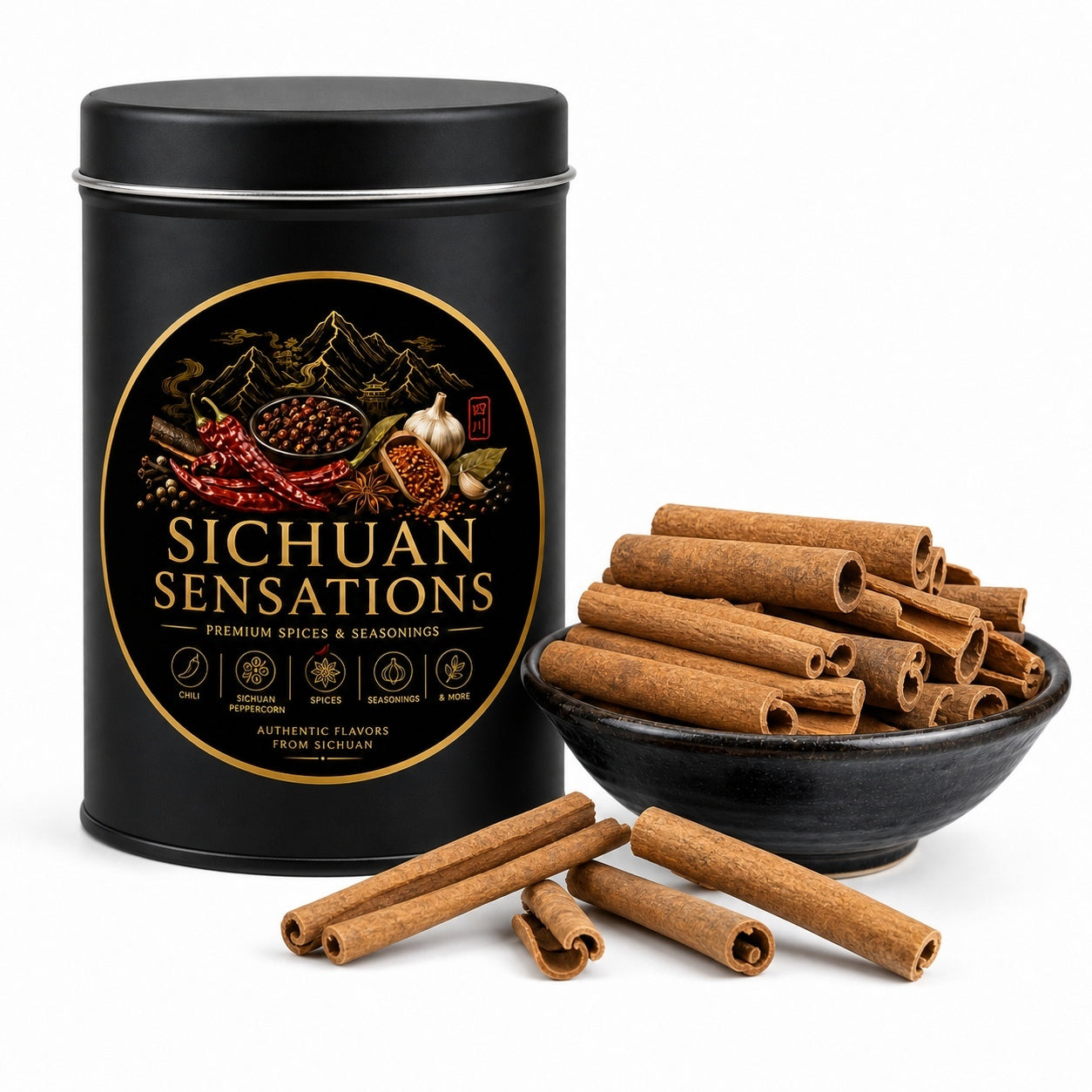 Sichuan Sensations Whole Cassia Bark Sticks | Sun-Dried Chinese Cinnamon Spice for Braises, Broths & Stews-RuralMala