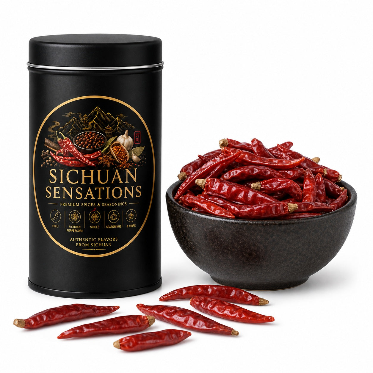 Sichuan Sensations Extra Hot Whole Dried Chili | Sun-Dried Sichuan Chili for Chili Oil, Hot Pot & Red Oil Wontons-RuralMala